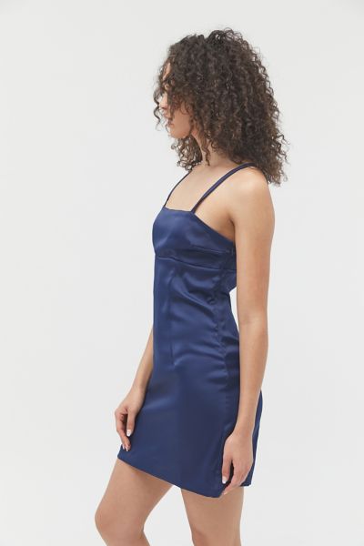 straight neck slip dress