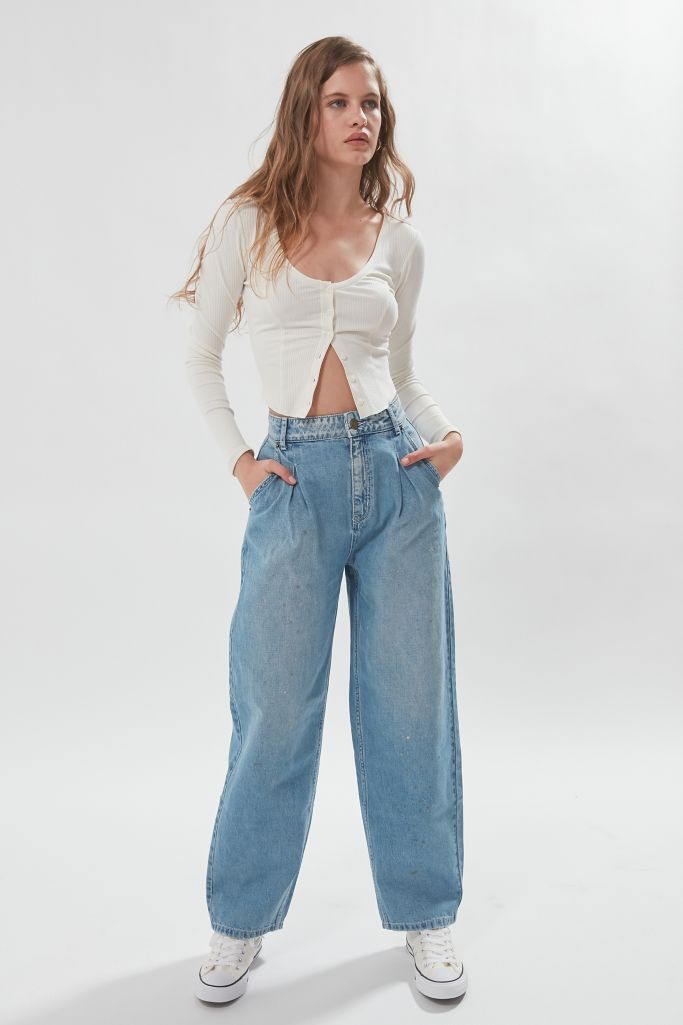 BDG Stony Pleated Wide Leg Jean | Urban Outfitters