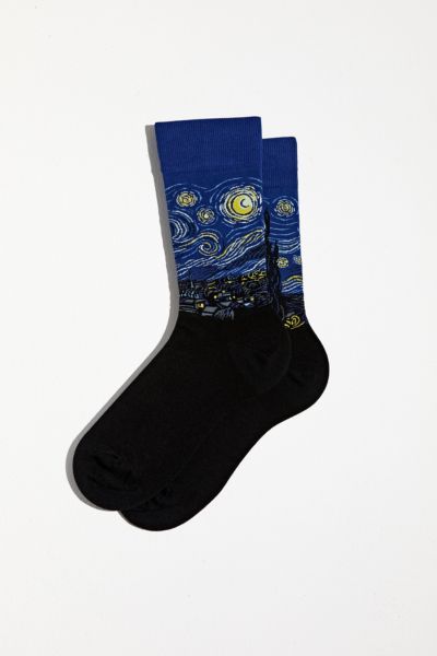 HOTSOX Van Gogh's Starry Night Crew Sock | Urban Outfitters