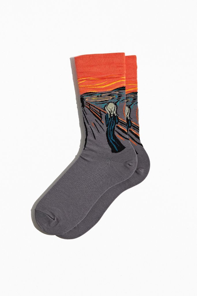 HOTSOX Munch’s The Scream Crew Sock | Urban Outfitters
