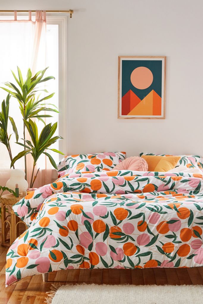 peach comforter set shein