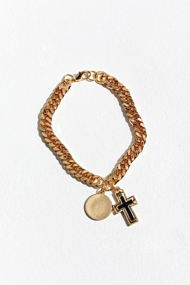 Cross Pendant Bracelet Urban Outfitters