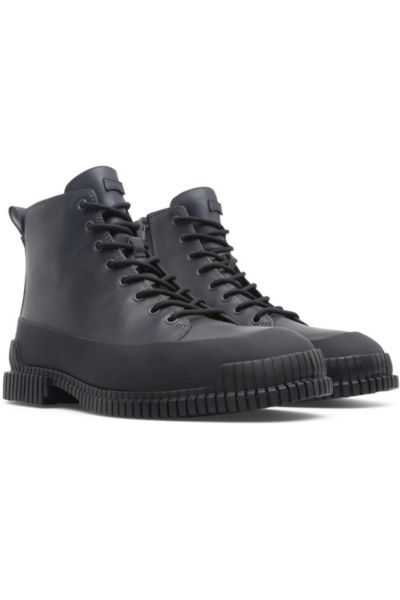 camper black ankle boots