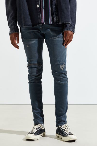 5620 3d zip knee skinny