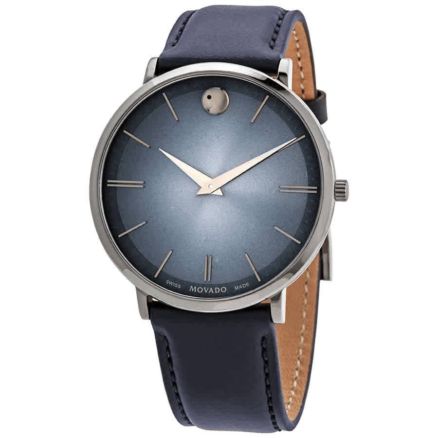 Movado Ultra Slim Quartz Blue Dial Men S Watch 0607400 Urban