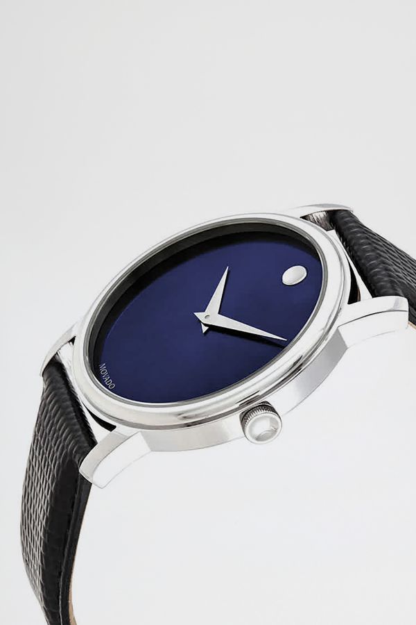 Slide View: 2: Movado Museum Blue Dial Men's Watch 2100009