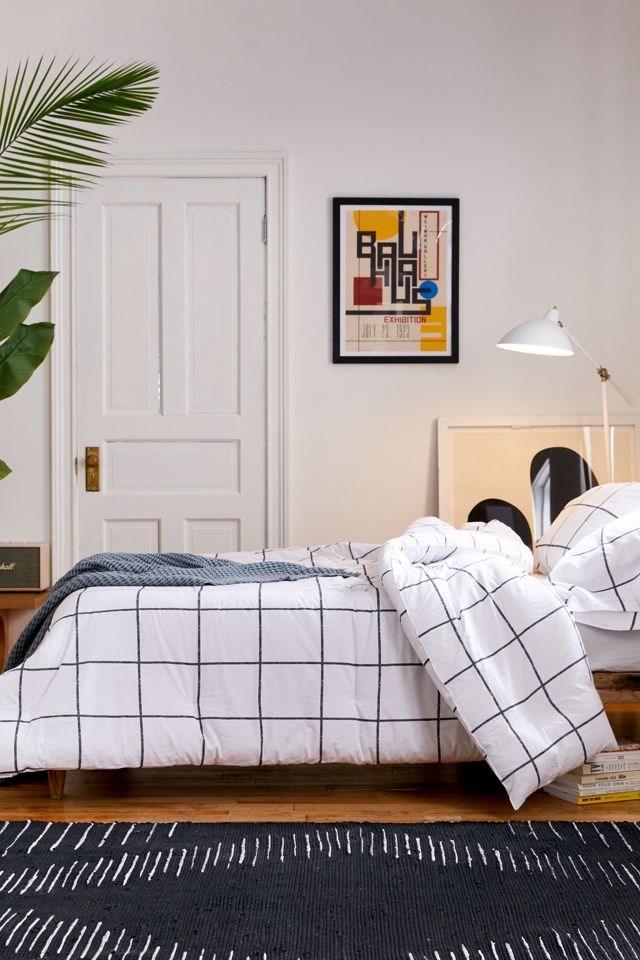 Distressed Grid Comforter Set Urban Outfitters