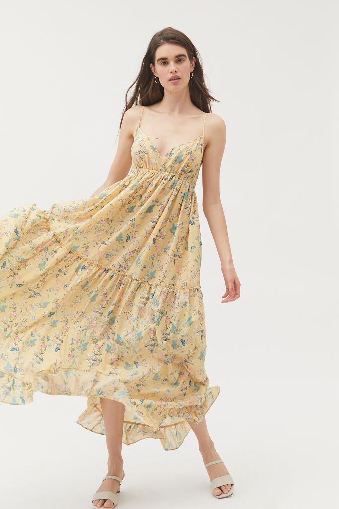 UO Millstone Floral Tiered Ruffle Maxi Dress | Urban Outfitters image.