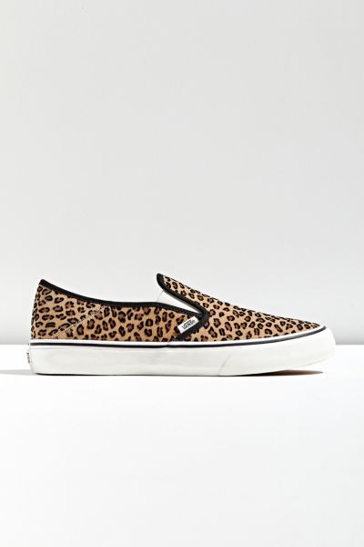 leopard slip on sneakers vans