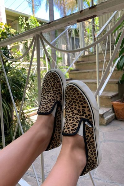 vans leopard slip on