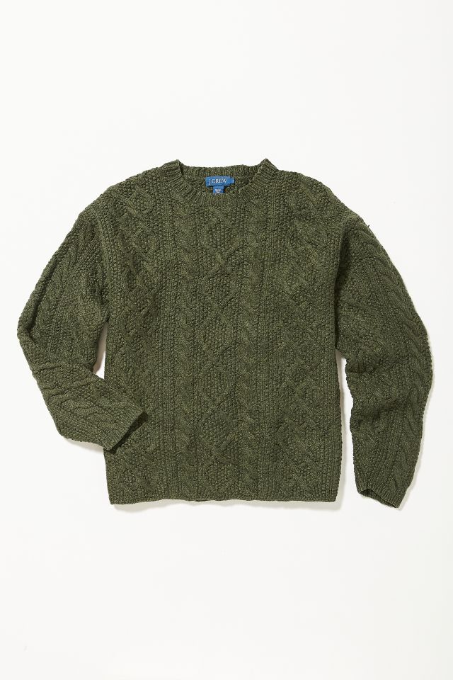 Vintage Forest Green Fisherman Sweater | Urban Outfitters