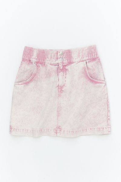 acid wash mini skirt