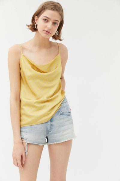 yellow cowl neck top