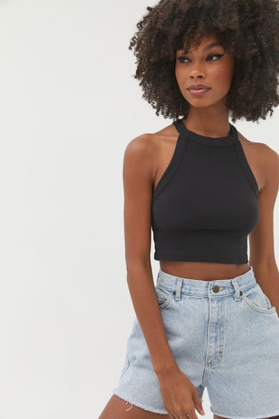 BDG Quinn High Neck Cropped Tank Top | Urban Outfitters