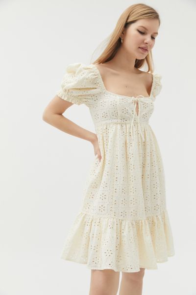 eyelet babydoll dress