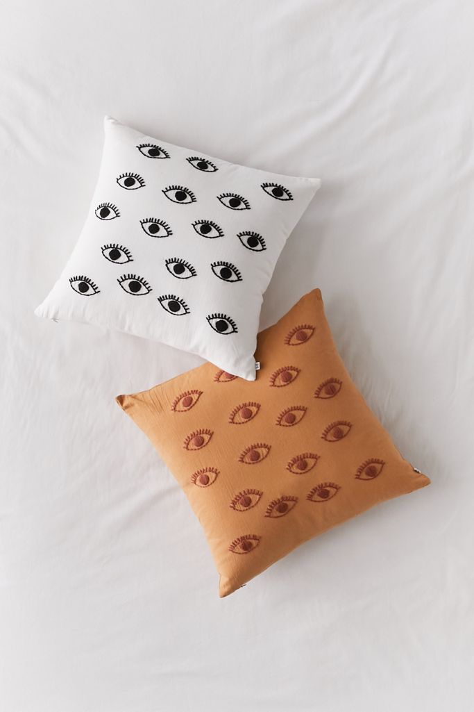 Embroidered Eye Throw Pillow Urban Outfitters