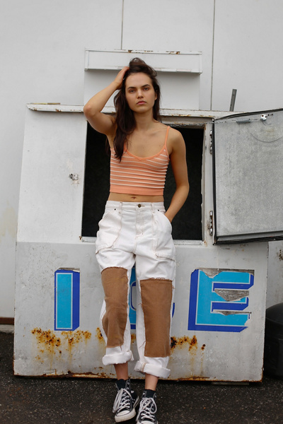 high waisted carpenter jeans