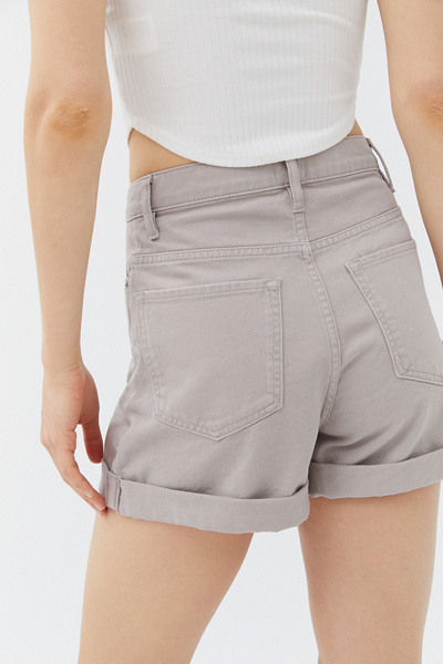 gray high waisted shorts