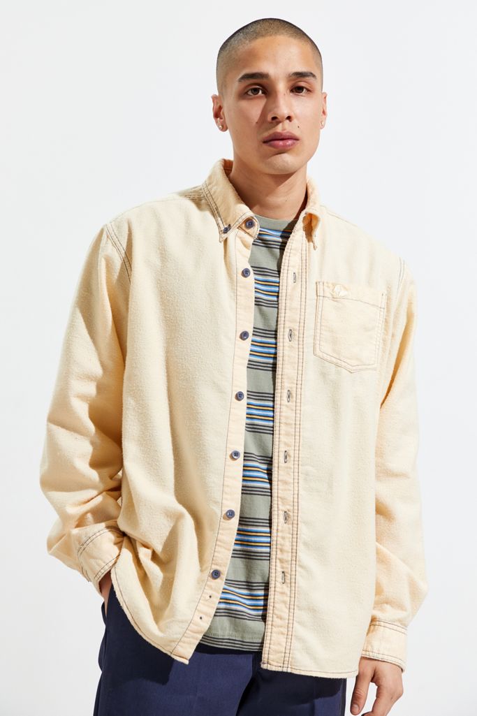 Urban Renewal Vintage Overdyed Solid Flannel ButtonDown Shirt Urban
