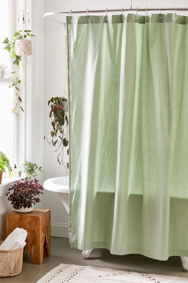 Washed Cotton Solid Shower Curtain Urban Outfitters