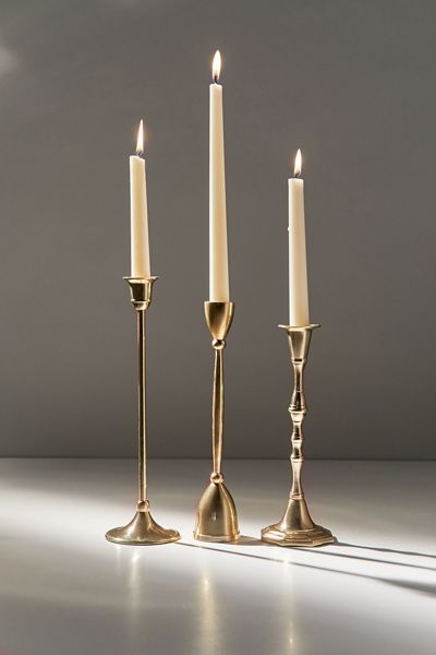 Olivia Antiqued Taper Candle Holder