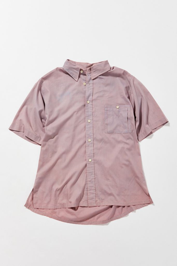 Vintage Purple Short Sleeve ButtonDown Shirt Urban Outfitters