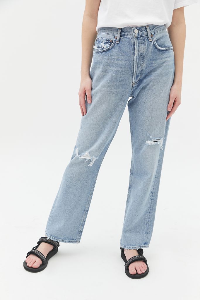 Agolde 90s High Waisted Straight Leg Jean Captured Urban Outfitters