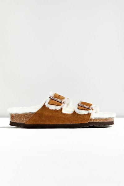 birkenstock shearling lined sandals