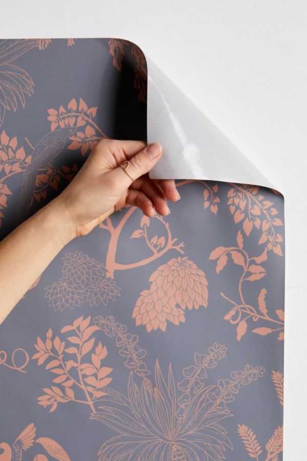 Slide View: 2: Birds In Trees Toile Removable Wallpaper