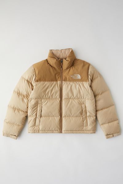 beige north face jacket