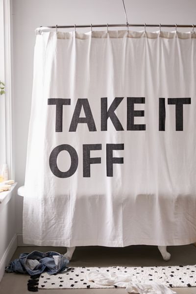 Take It Off Shower Curtain | Urban Outfitters Canada