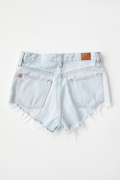high waisted cheeky jean shorts