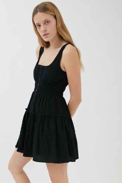 tiered ruffle mini dress