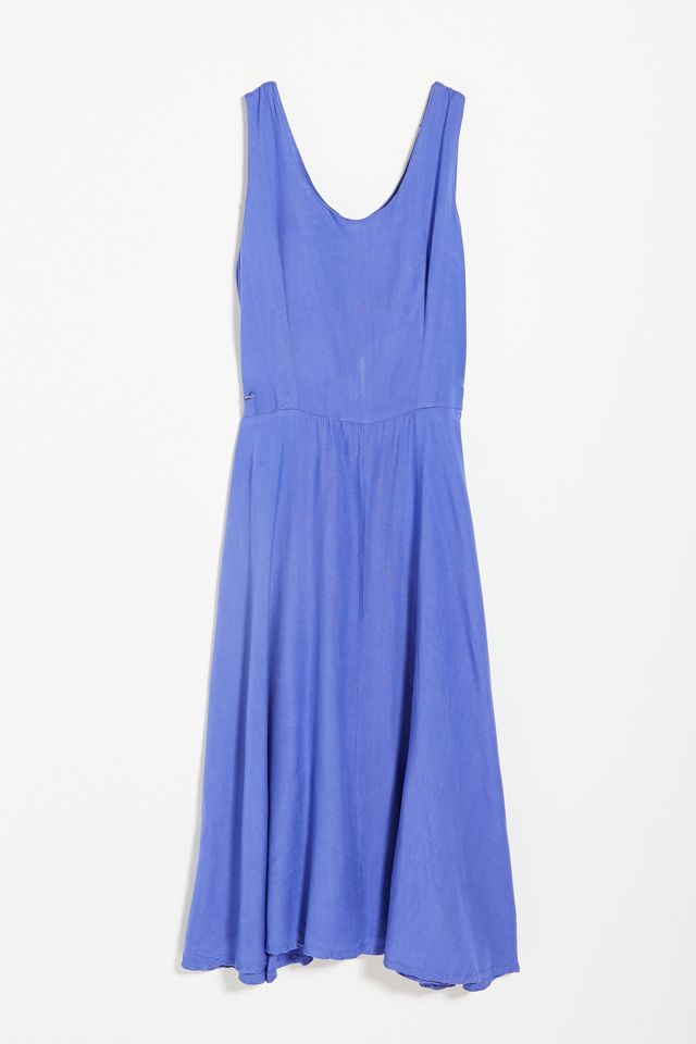 Vintage Purple Button-Back Dress | Urban Outfitters