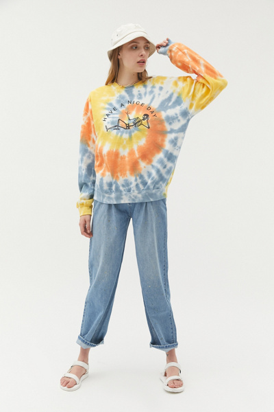 have a nice day tie dye sweatshirt