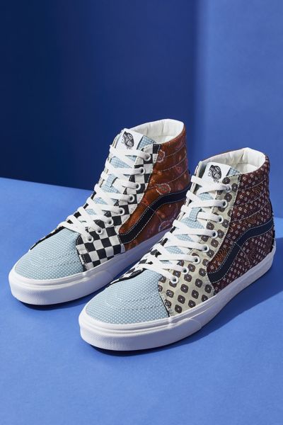 patchwork high top vans