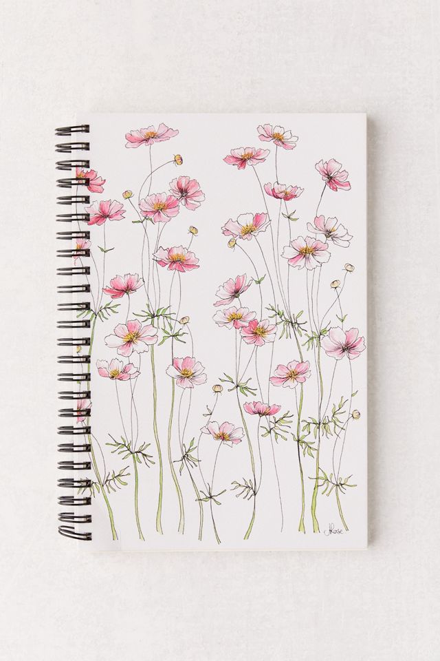 Jessica Hanselmann For Deny Pink Cosmos Notebook | Urban Outfitters
