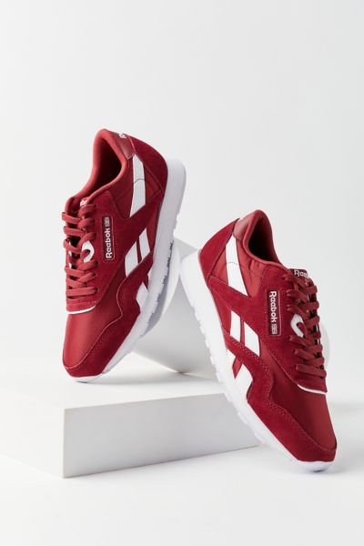 red reebok classic nylon