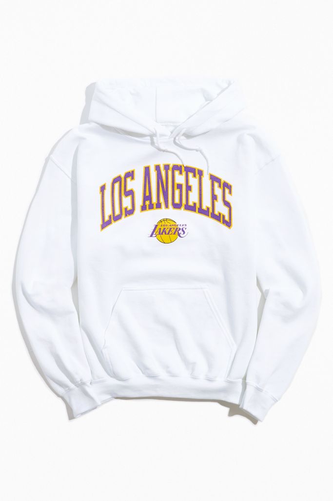 Los Angeles Lakers Arch Script Hoodie Sweatshirt | Urban Outfitters Canada
