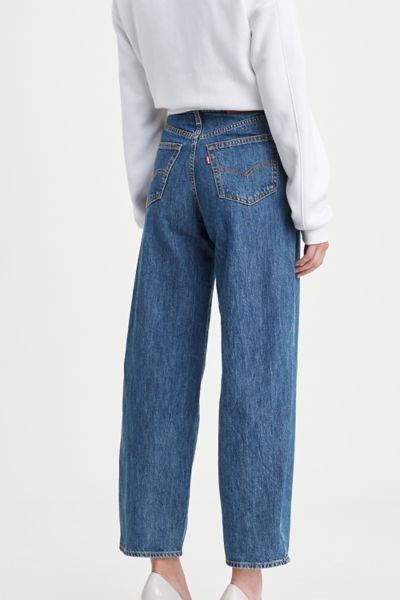 high waisted balloon jeans