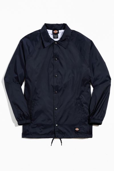 Dickies Snap Front Nylon Coaches Weather-Resistant Shell Jacket | Urban ...
