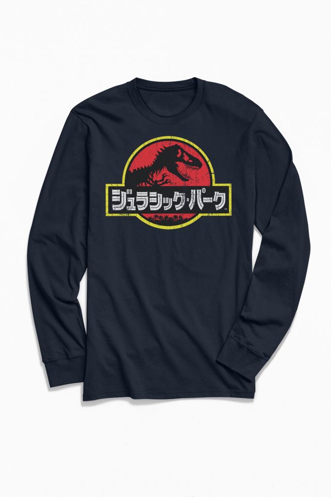 Jurassic Park Japanese Logo Long Sleeve Tee | Urban Outfitters