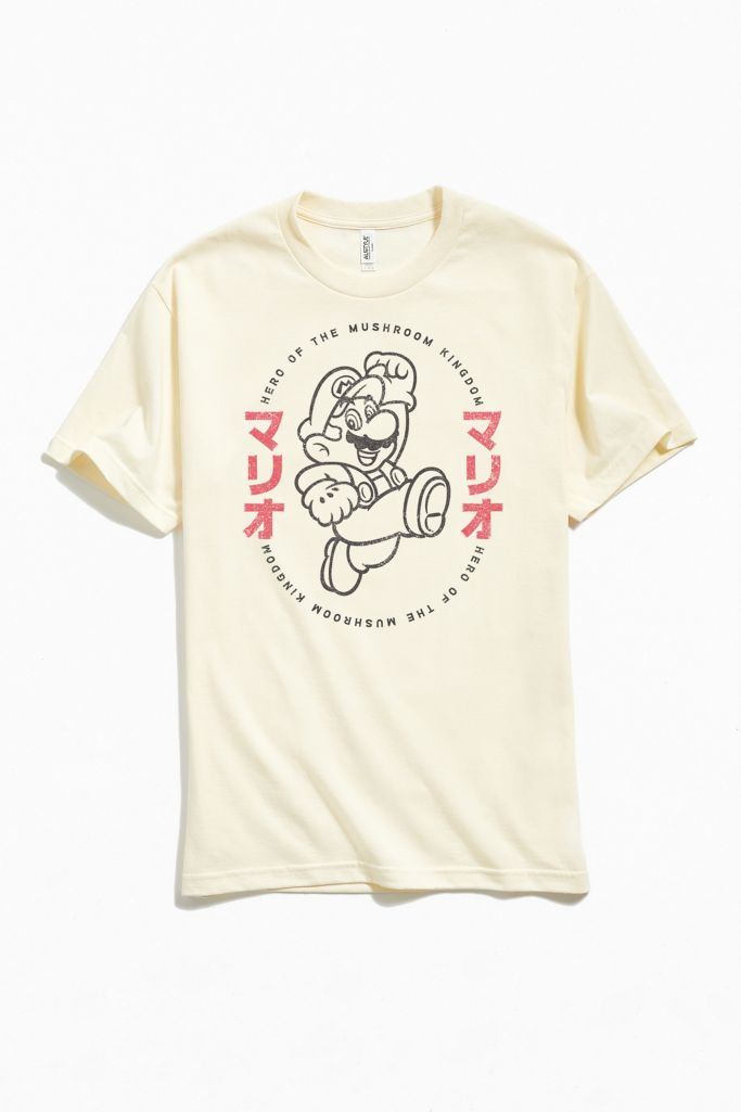 Super Mario Japanese Logo Tee Urban Outfitters