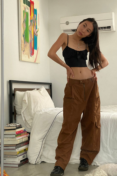 high waisted linen pants urban outfitters