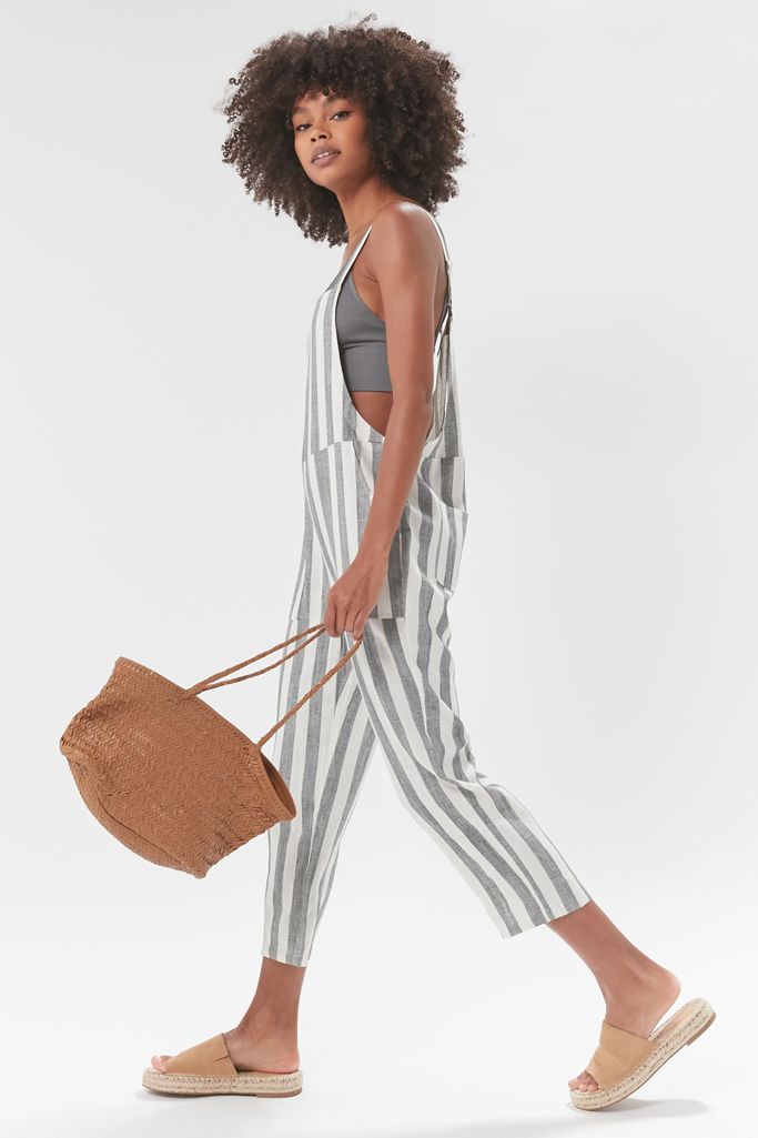 Dress Forum Striped Linen Jumpsuit Urban Outfitters