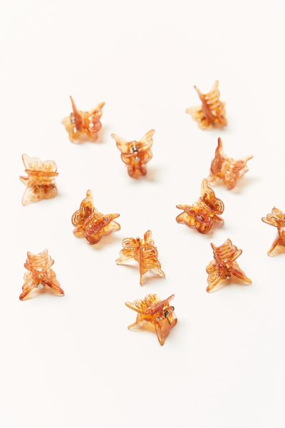 Urban Renewal Vintage Amber Butterfly Clip Set