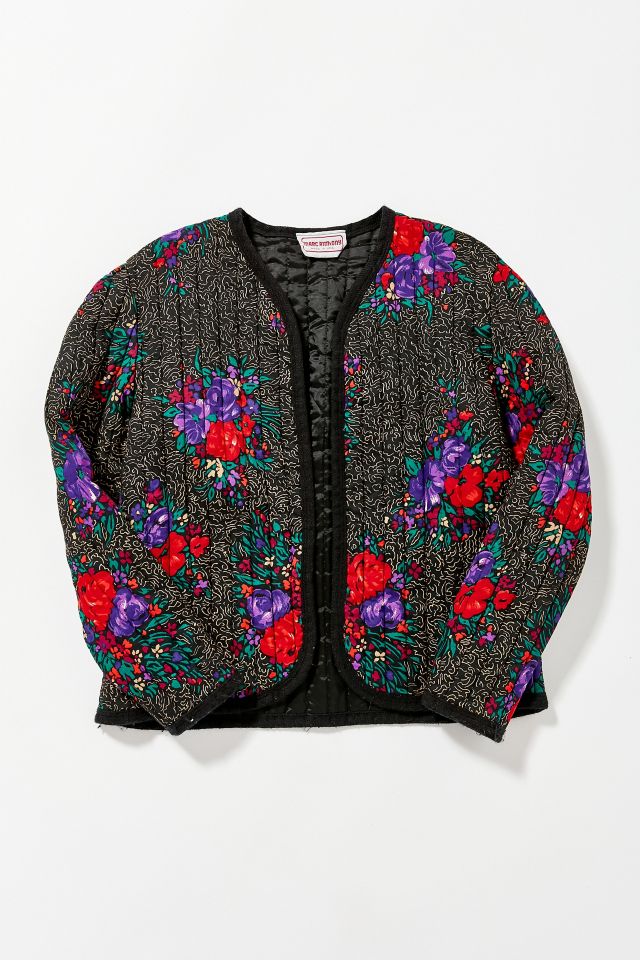 Vintage Bouquet Print Quilted Jacket | Urban Outfitters