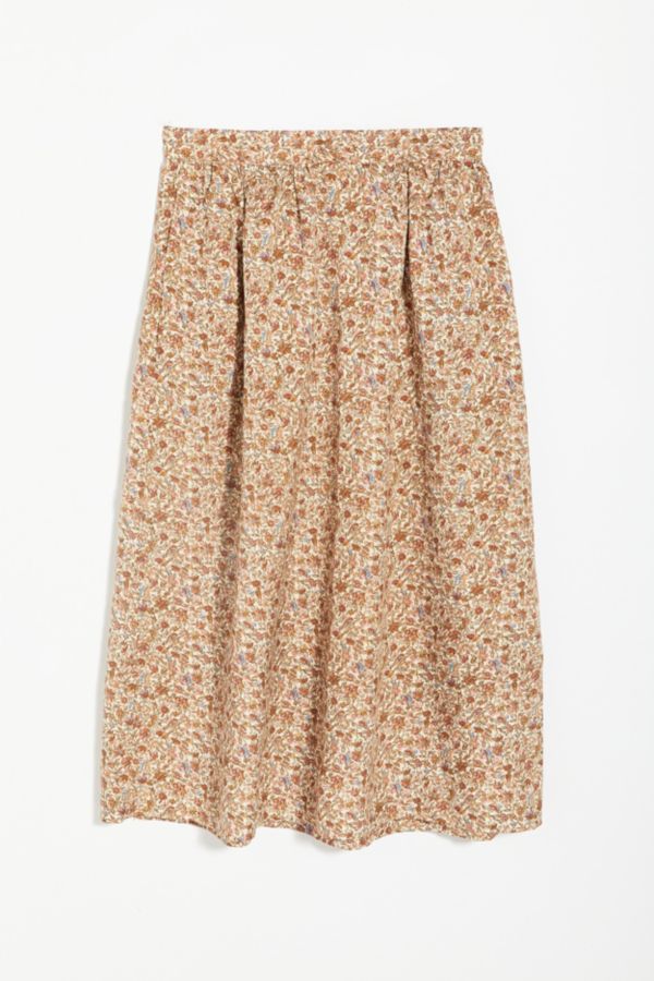 Vintage Lightweight Floral Midi Skirt | Urban Outfitters