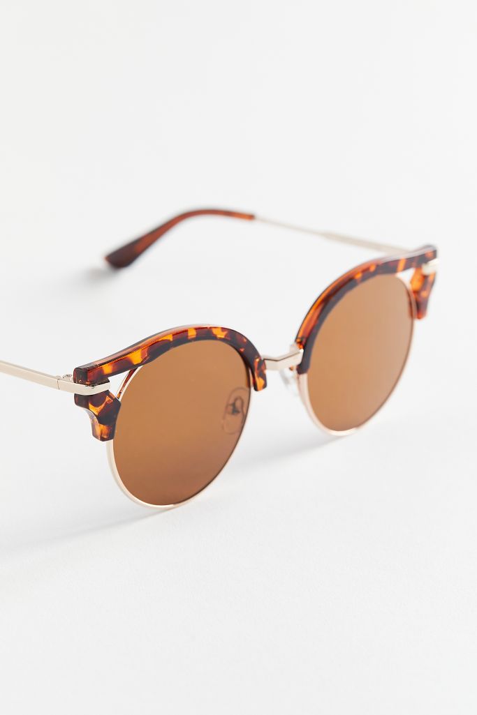 Lucy Cutout Half-Frame Sunglasses | Urban Outfitters