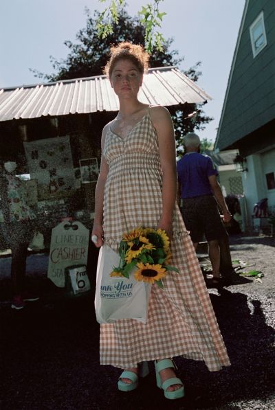 moon river floral midi dress